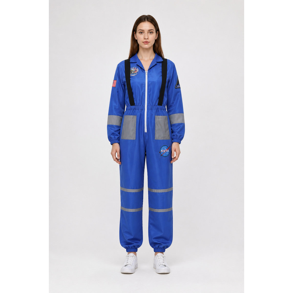 Astronaut Costume with Patches and Reflective Stripes