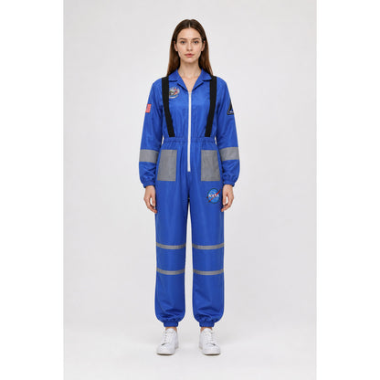 Astronaut Costume with Patches and Reflective Stripes