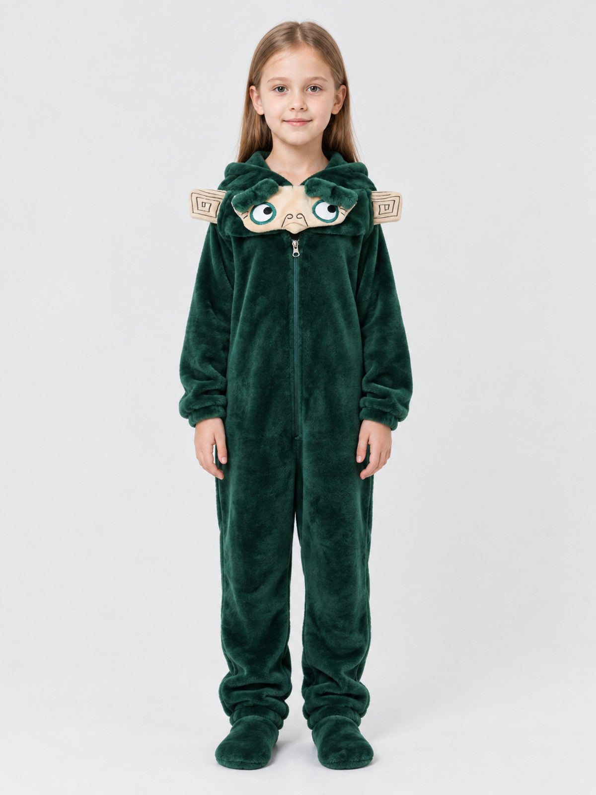 Kids' Hooded Dragon Pajama Bodysuit
