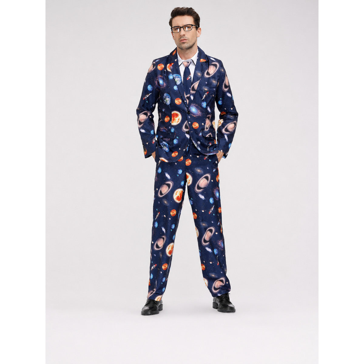Cosmic Print Suit: Blazer and Pants