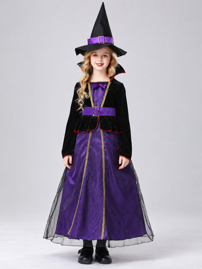 Witch Costume: Dress, Hat, Purple and Black