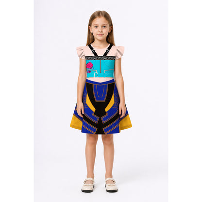 Children’s Dress with Puffy Sleeves and Sequins