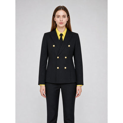 Sanji Wano Cosplay Costume: Black Double-Breasted Suit