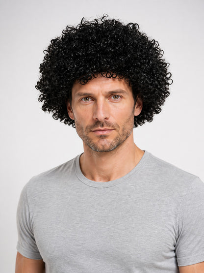 Black Curly Carnival Wig for Parties main product view