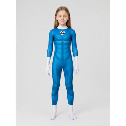 Fantastic Four Jumpsuit with Muscles and Number 4 on-model view