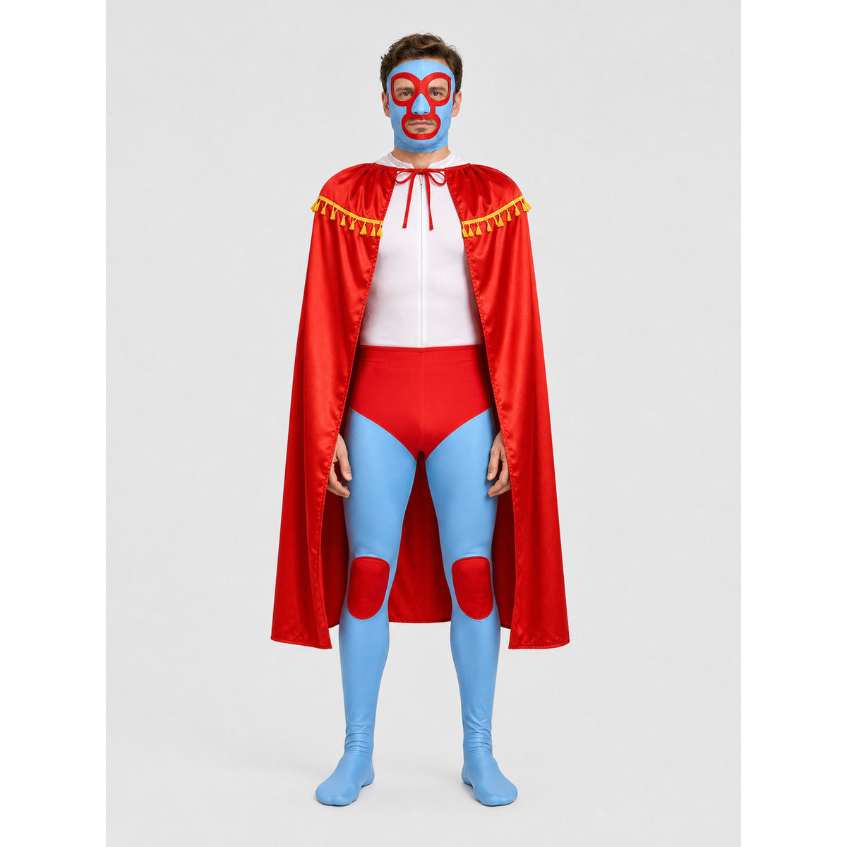 Mexican Wrestler Costume with Mask and Cape