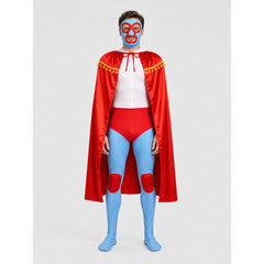 Mexican Wrestler Costume with Mask and Cape