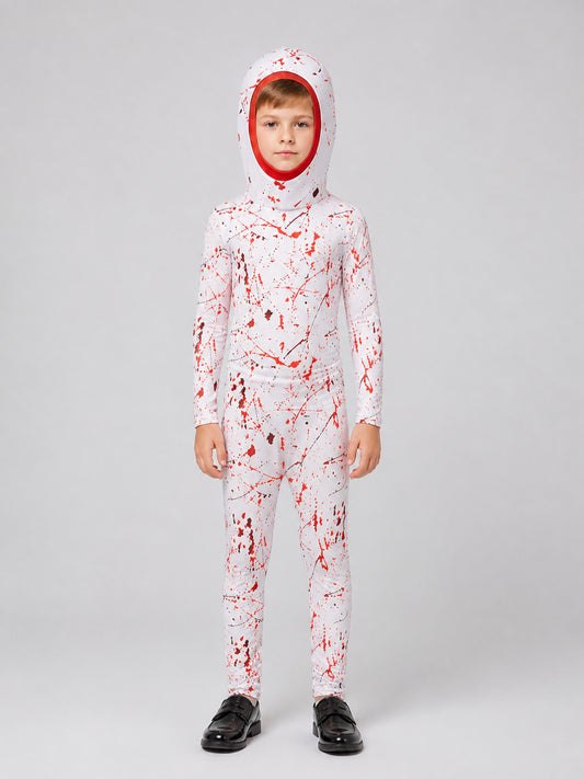 Demon Cosplay Costume, One-Piece with Hood, S–XL on-model view