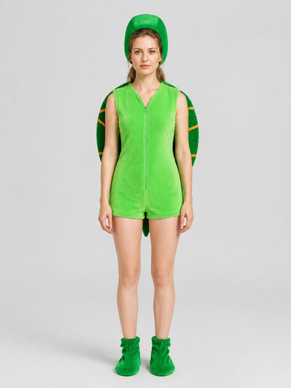 Children's Carnival Turtle Costume with Shell 100-140 cm on-model view