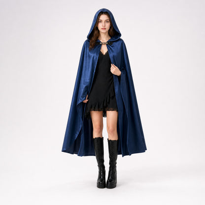 Blue Carnival Hooded Cape for Stage