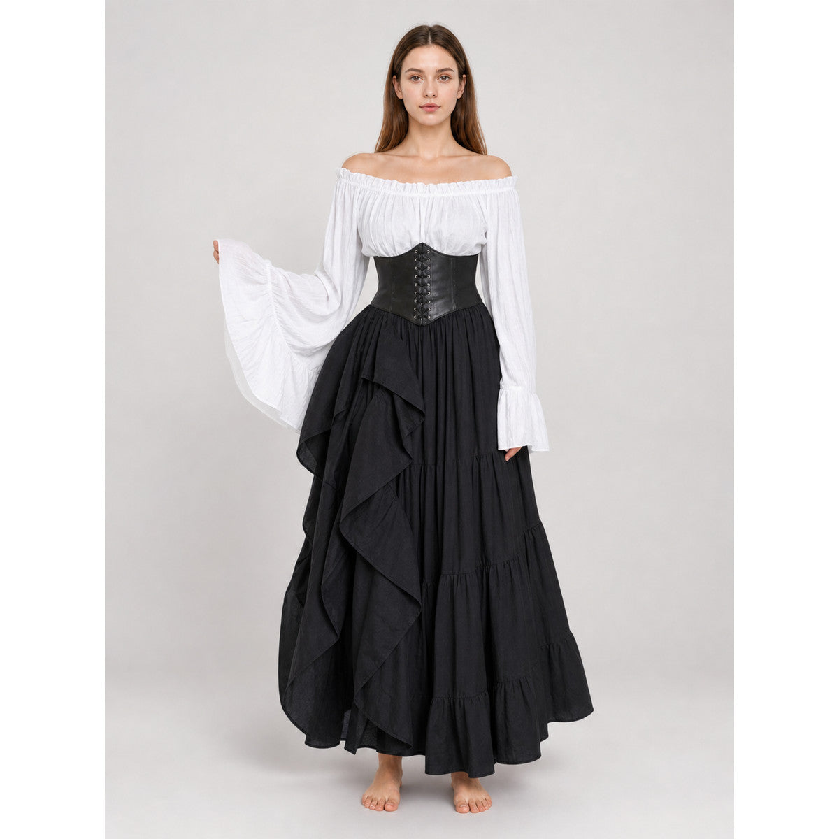 Three-Piece Gothic Costume with Corset