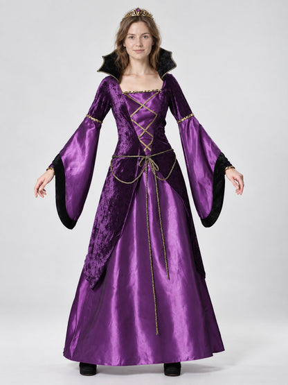 Vampire Halloween Costume with Purple Dress