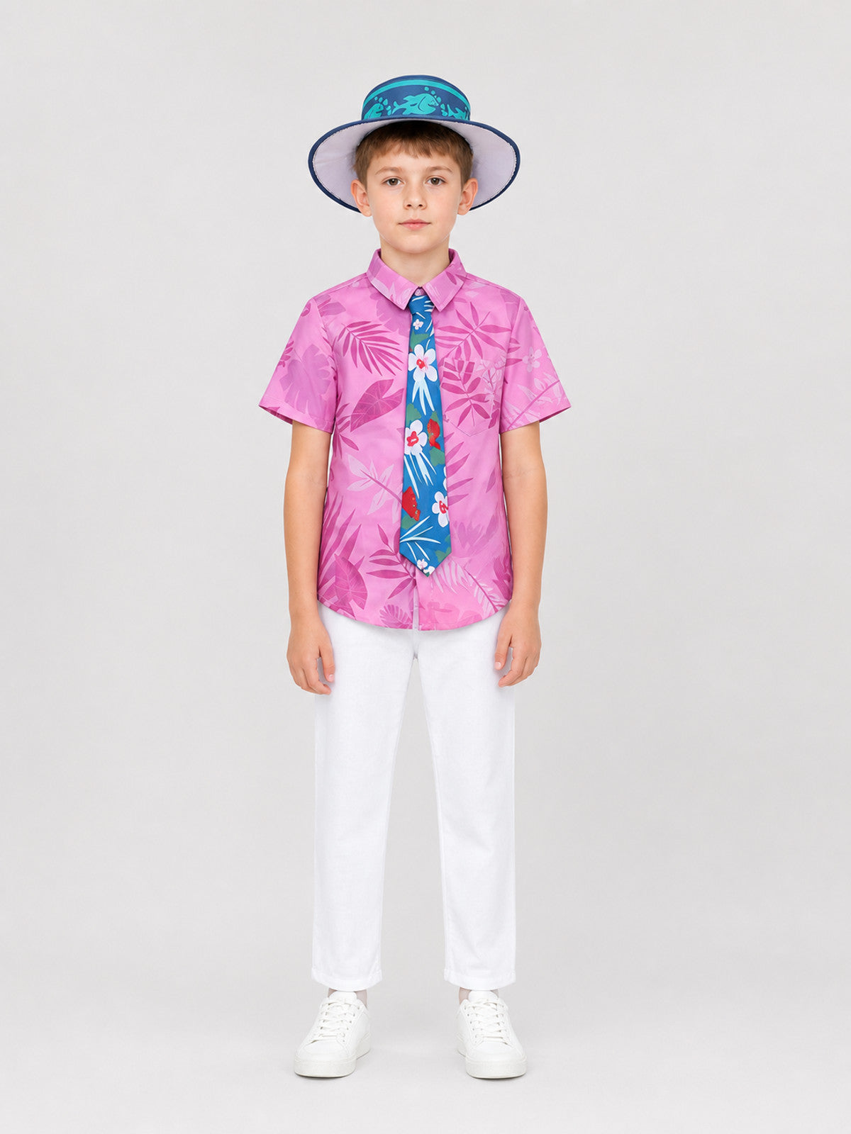 Nick Cosplay Costume: Shirt, Pants, Tie, Hat