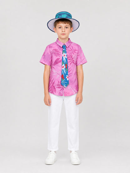 Nick Cosplay Costume: Shirt, Pants, Tie, Hat