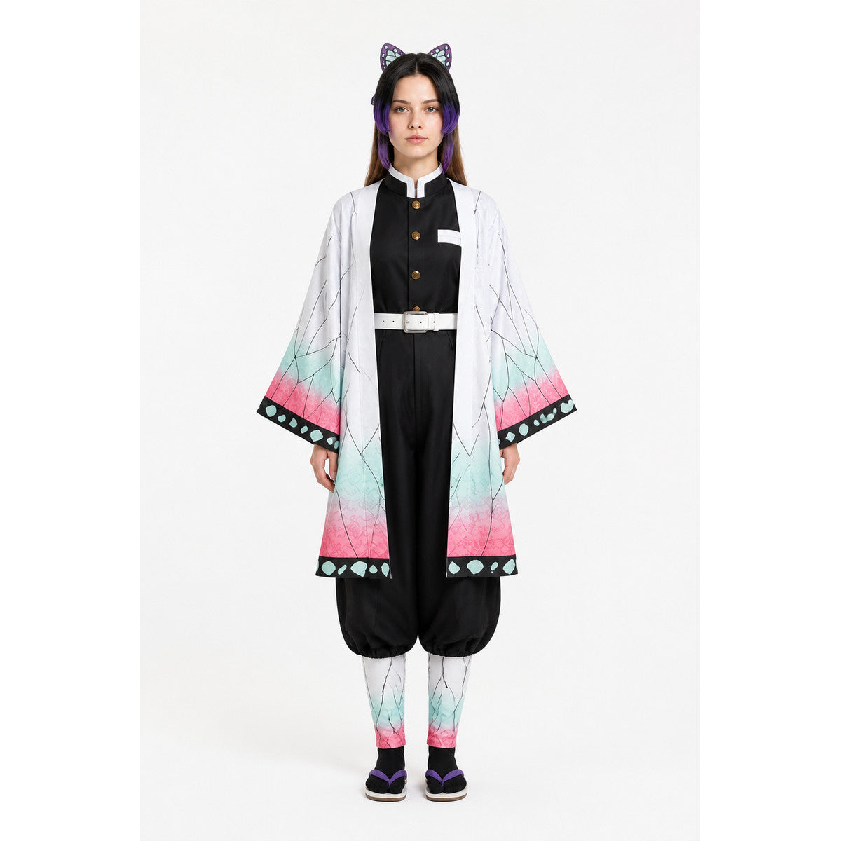 Kocho Shinobu Cosplay Costume with Cape and Wig main product view