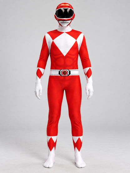 Red and White Cosplay Costume with Mask