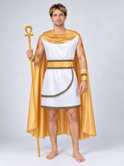 Greek God Costume: Tunic, Cape, Wreath, Scepter
