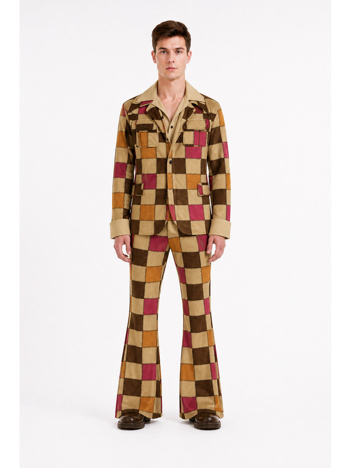 Plaid Stage Costume: Blazer and Flared Pants main product view