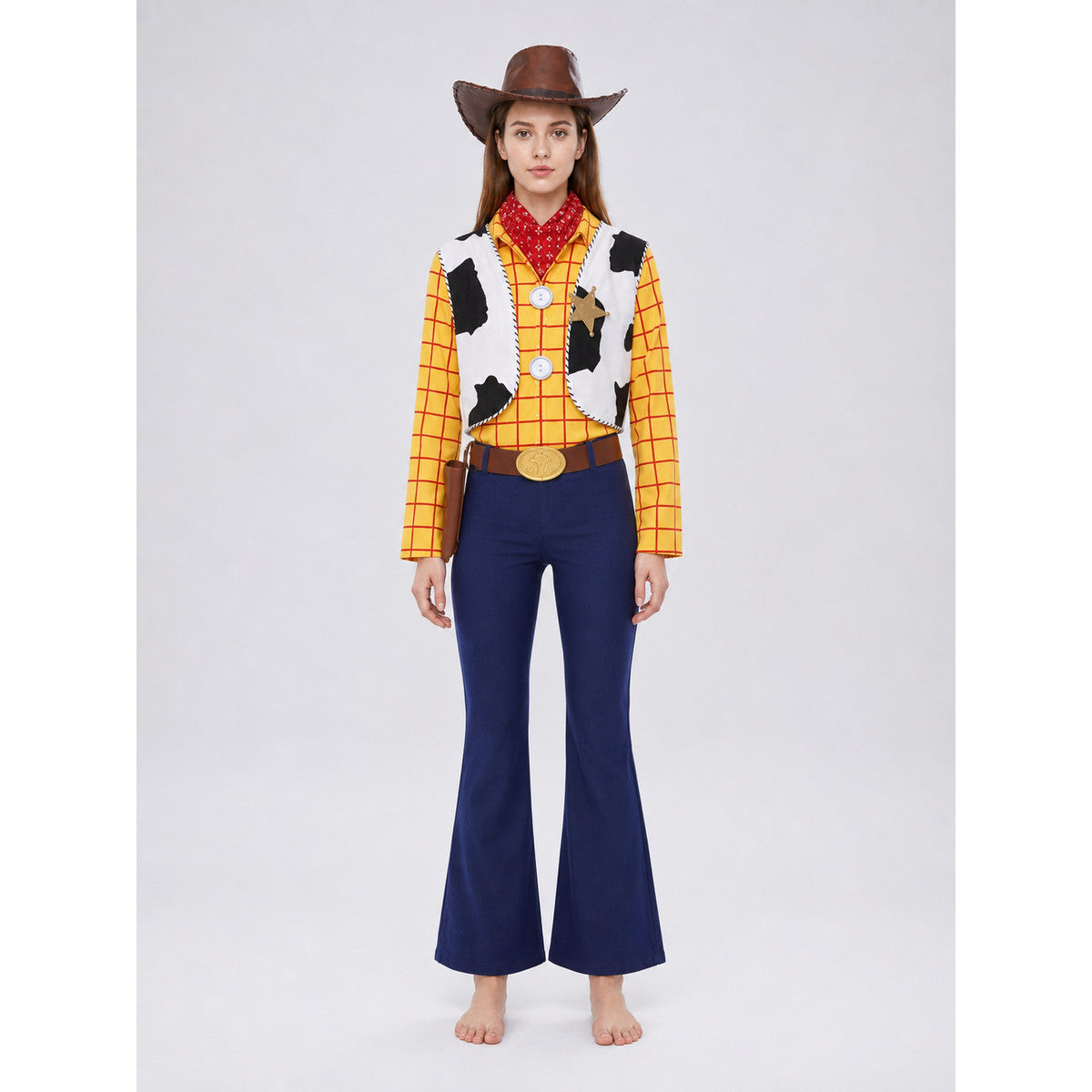 Woody Cosplay Costume with Vest and Hat