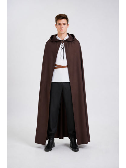 Long Hooded Cloak with Lacing main product view