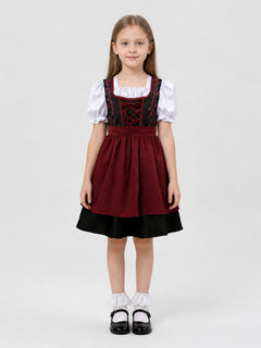 Children’s ethnic dress with a bodice and puff sleeves