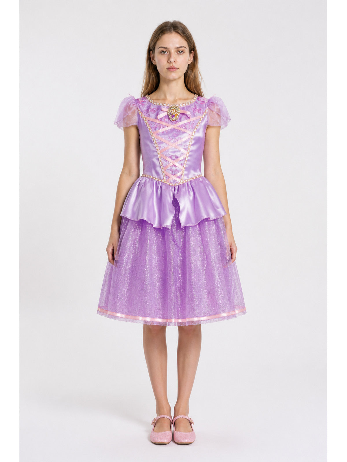 Light Purple Princess Dress with Ruffles main product view