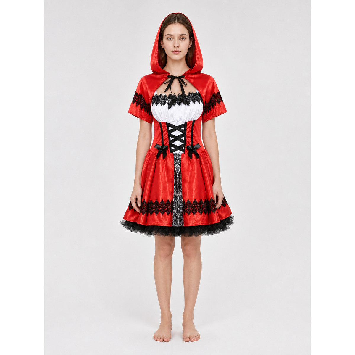 Little Red Riding Hood Hooded Costume Dress