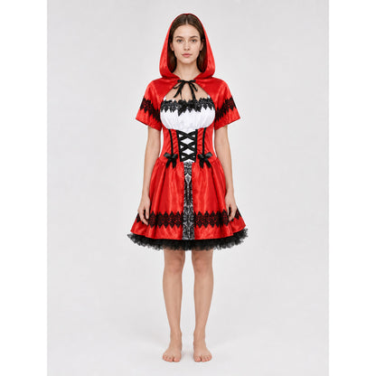 Little Red Riding Hood Hooded Costume Dress