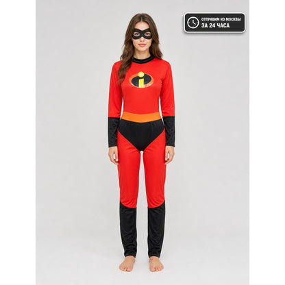The Incredibles Jumpsuit with Mask, Red and Orange