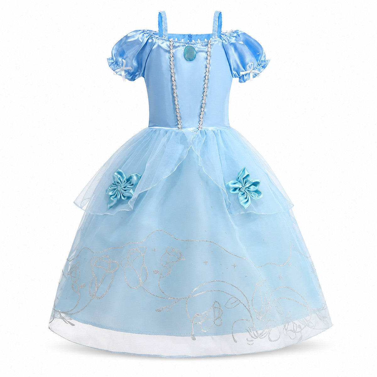 2026 Girl Princess Dress Costume Princess Cosplay Halloween Carnival Party Vestidos Kid Dress - Color:J
