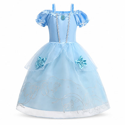 2026 Girl Princess Dress Costume Princess Cosplay Halloween Carnival Party Vestidos Kid Dress - Color:J
