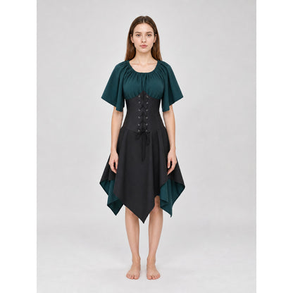 Gothic Medieval-Style Dress for Cosplay on-model view