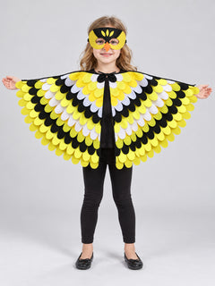 Bird costume for carnivals with mask and cape