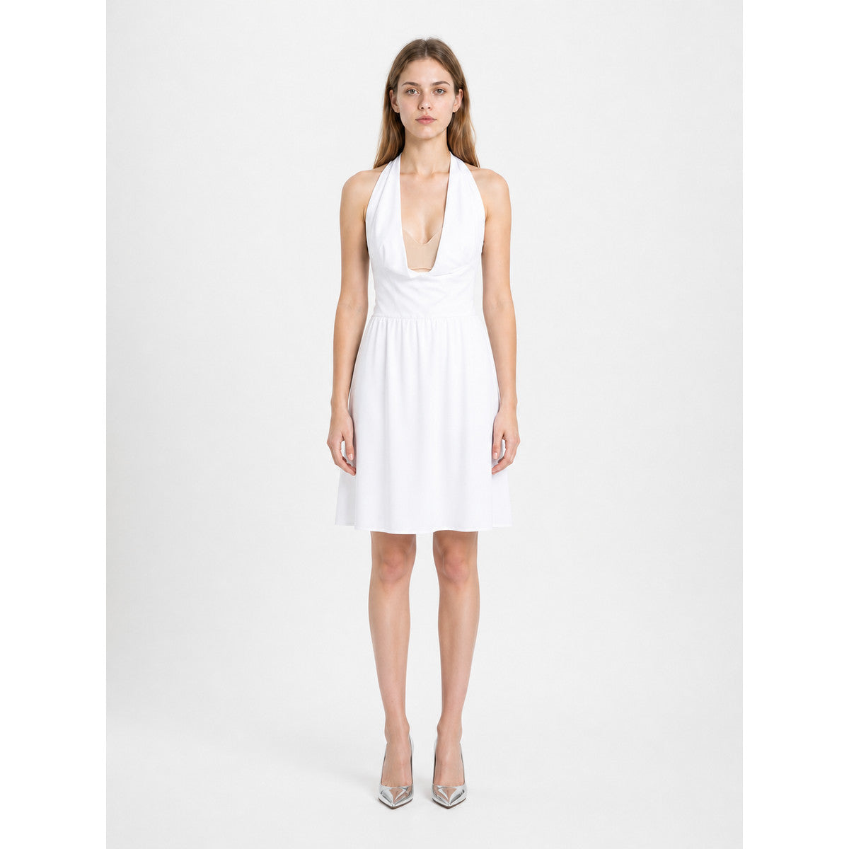 Carnival Dress with a Deep V-Neckline front view