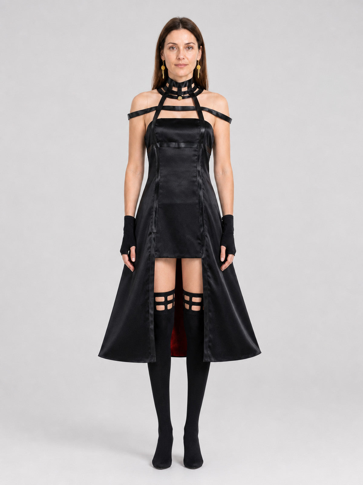 Yor Forger Spy x Family Cosplay Dress with Accessories on-model view