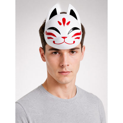 Fox Carnival Mask with Ears for Halloween main product view