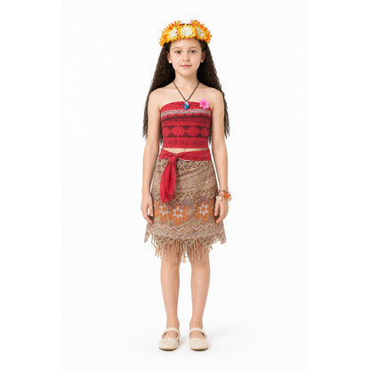 Moana Costume with Skirt and Accessories for Carnival main product view