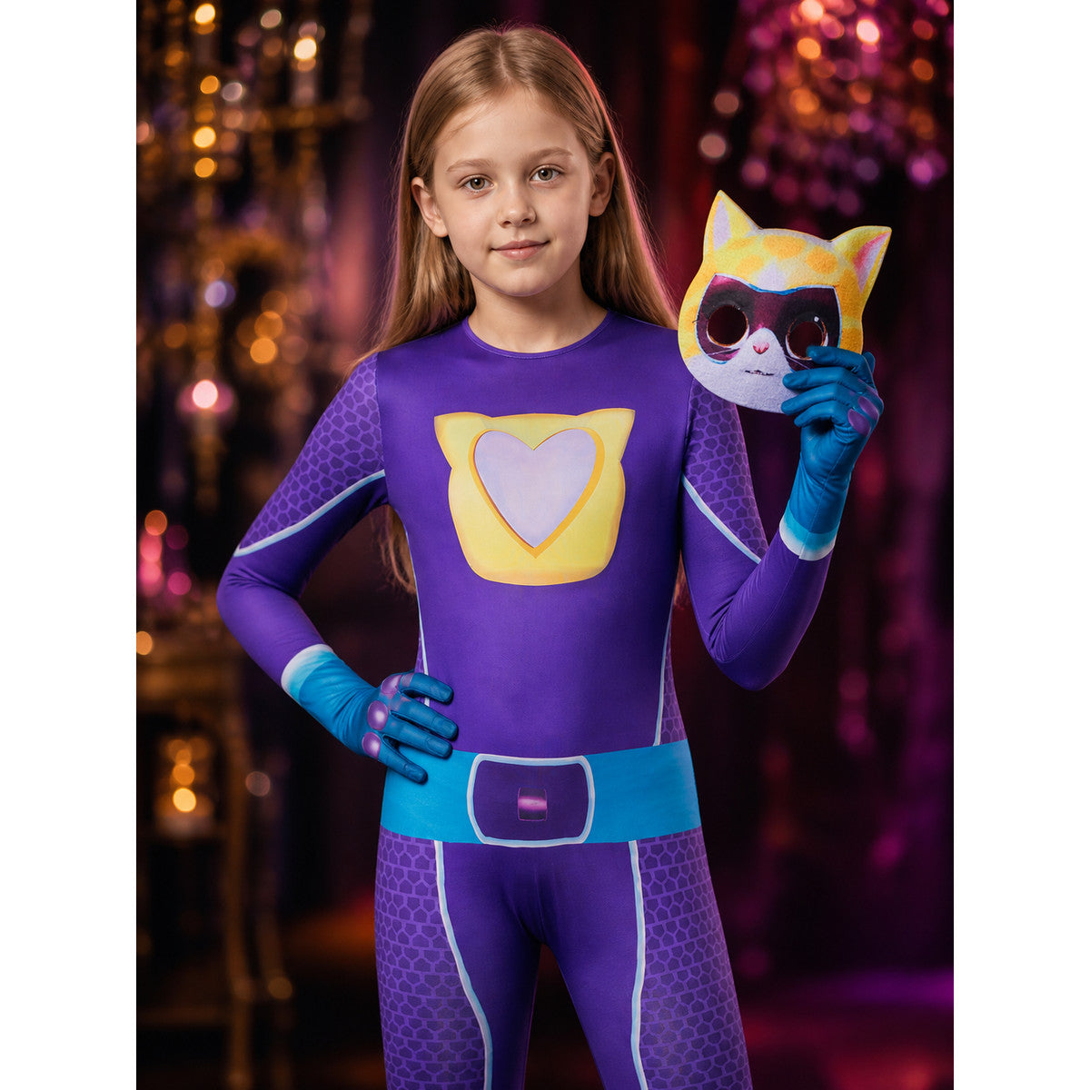 SuperKitties Carnival Costume, One-Piece with Mask