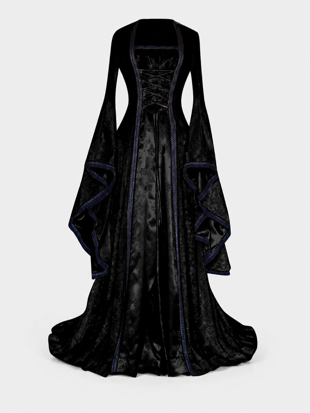 Long Stage Dress with Flared Sleeves main product view