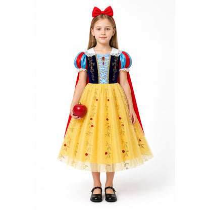 Snow White Princess Costume with Cape and Accessories main product view