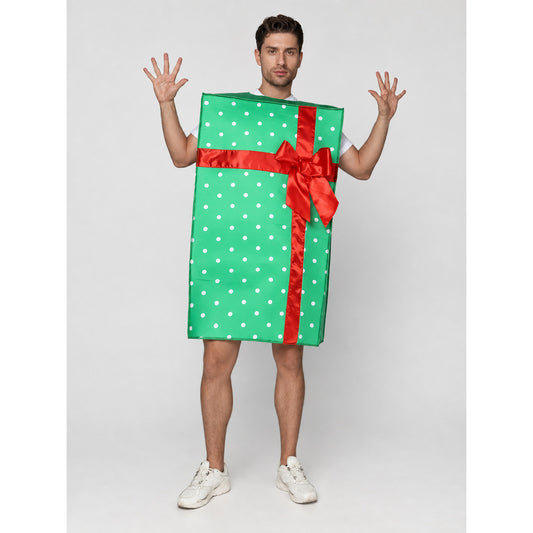 New Year’s Gift Box Costume with Red Bow