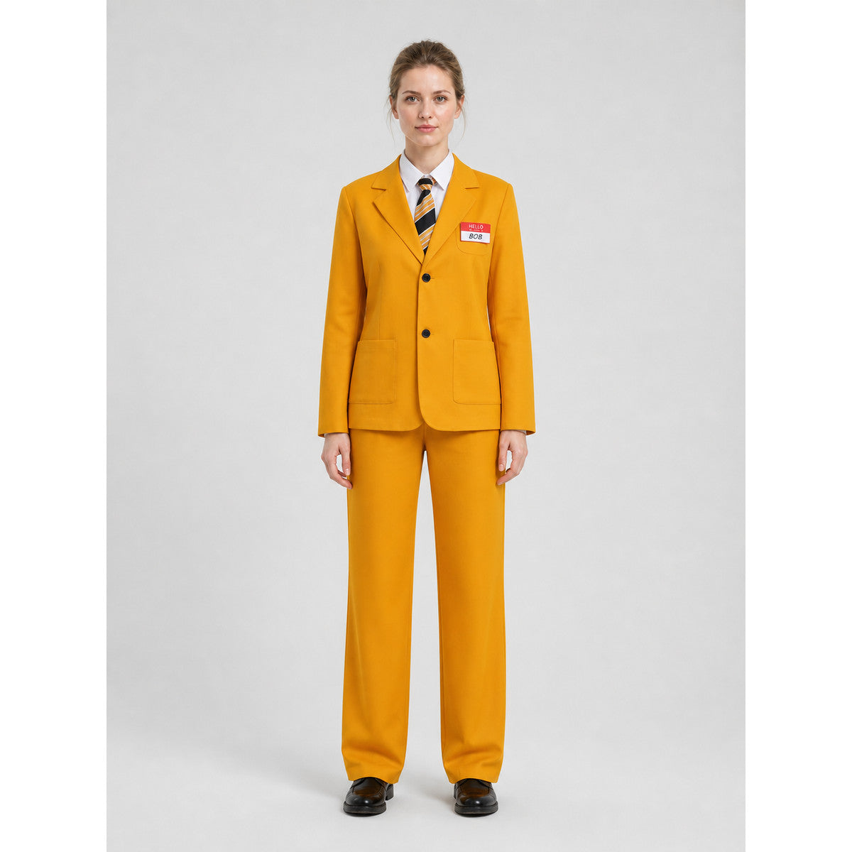 Bob Character Costume: Jacket, Pants, and Shirt on-model view