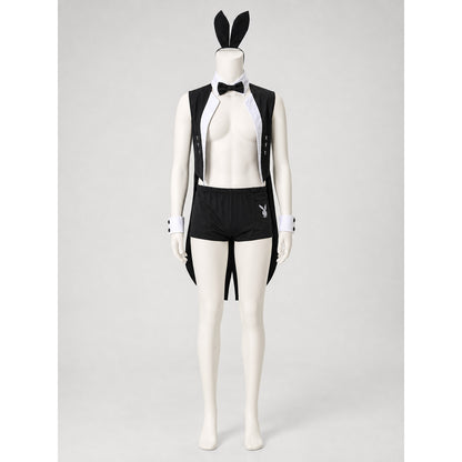Black-and-White Costume with Ears and Tail on-model view