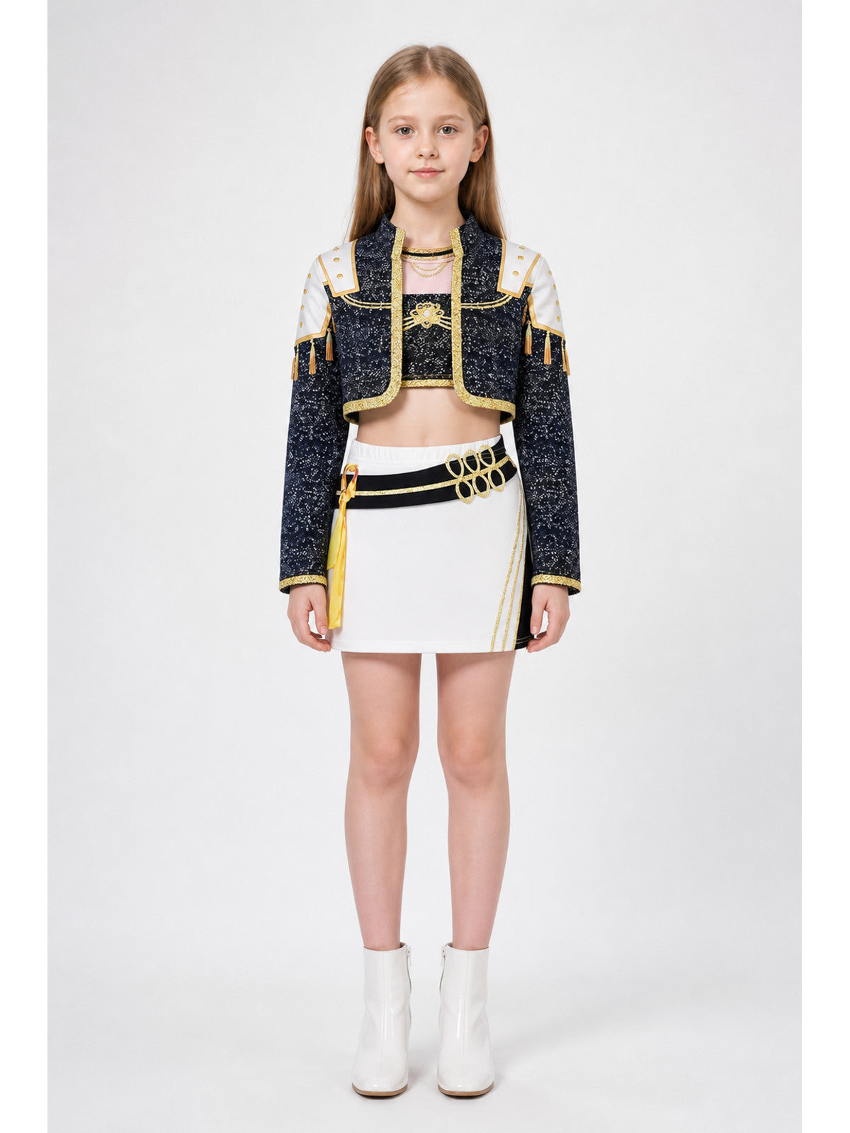 Black-and-Gold Demon Hunter Costume for Girls main product view