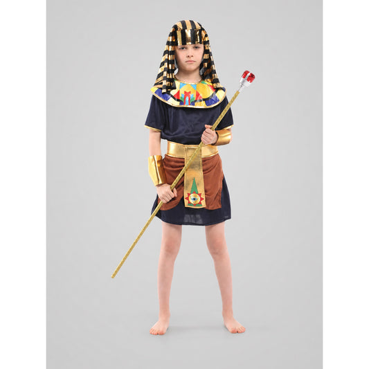 Children's Ancient Egypt Pharaoh Costume for Parties on-model view
