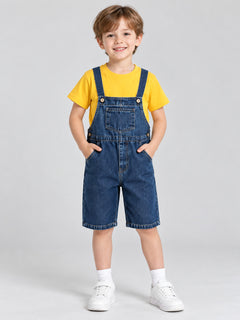 Despicable Me Minions Kids' Set: T-Shirt and Denim Short Overalls