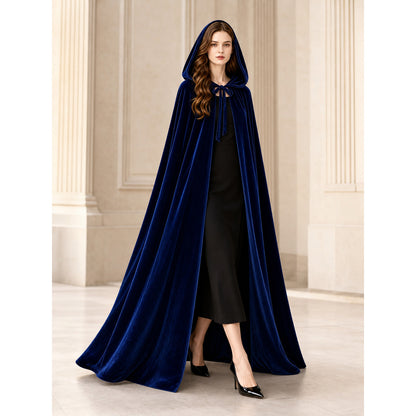 Blue Hooded Carnival Cloak, 110 cm