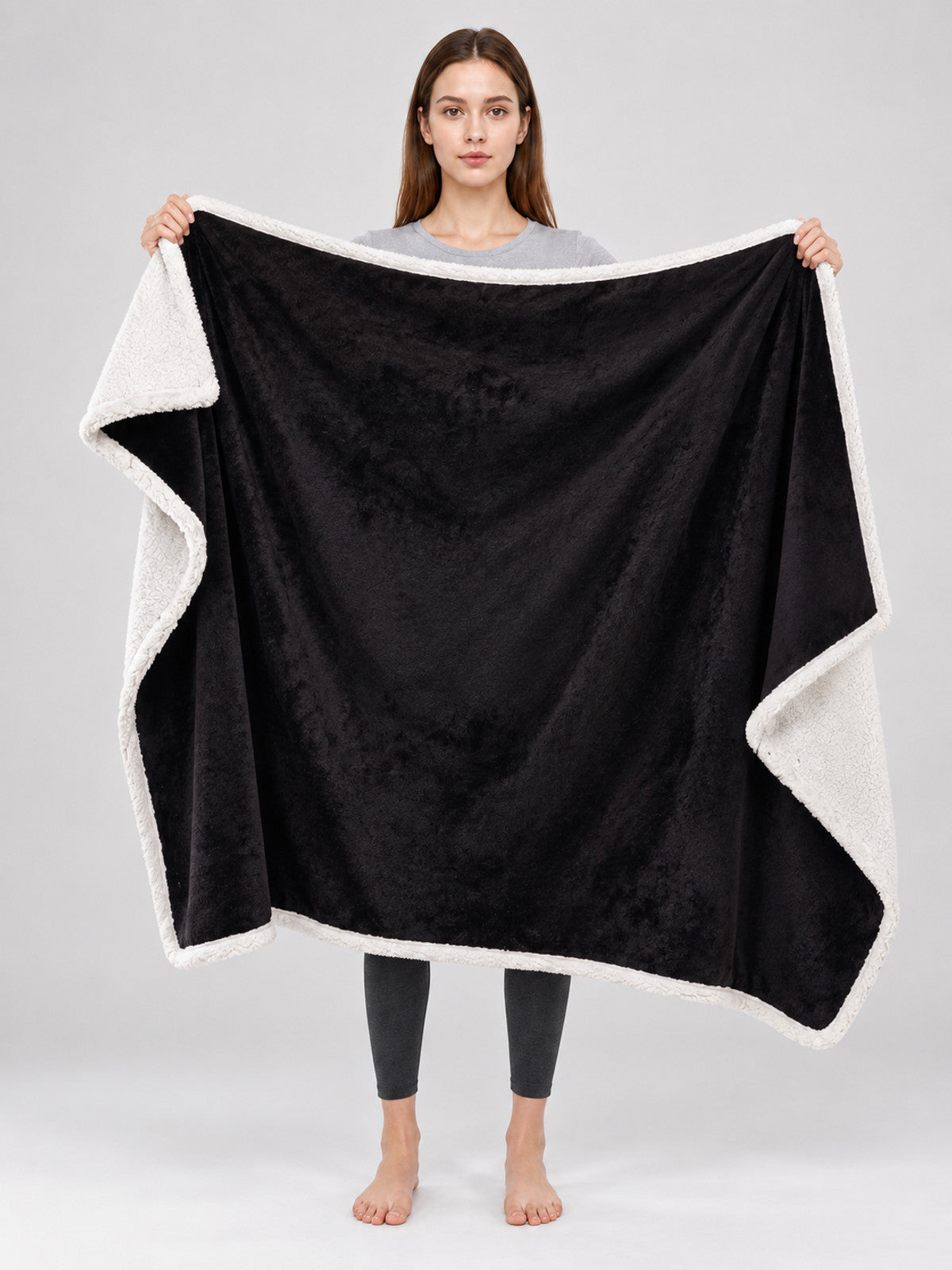 Reversible Water-Resistant Blanket for Pets on-model view