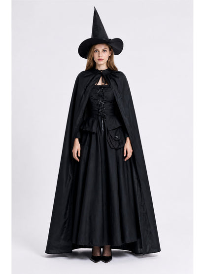 Halloween Witch Costume with Cape and Hat main product view