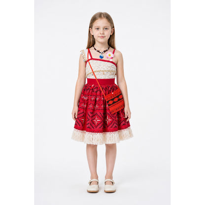 Children's Moana 2 Carnival Dress with Fringe main product view